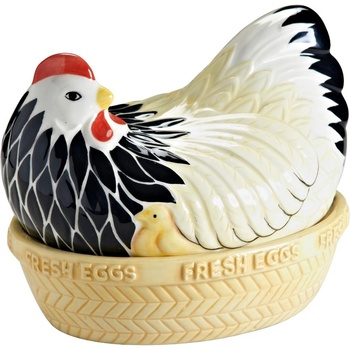 Mason Cash Кухненски буркан за съхранение MOTHER HEN, 21 см, черен/бял, камък, Mason Cash (MSC2001275)