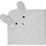 Kindsgut Сива  амучна детска хавлия с качулка 76x76 cm Rabbit - Kindsgut (CG00132017N)