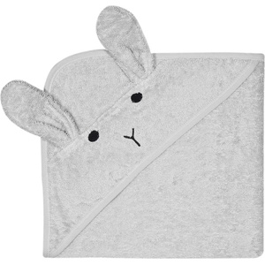 Kindsgut Сива  амучна детска хавлия с качулка 76x76 cm Rabbit - Kindsgut (CG00132017N)