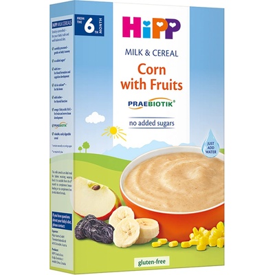 Hipp БИО Млечна каша Царевица с плодове 6м+ 250г