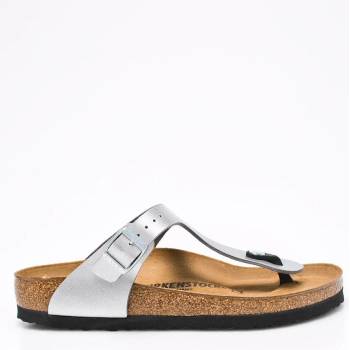 Birkenstock Джапанки Birkenstock Gizeh в сребристо с равна подметка (043851)