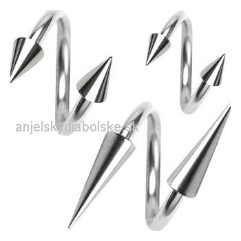Piercing do obočia špirála s kuželmi TS02-161034