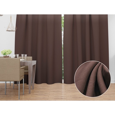 Biante Dekoračný záves Rongo RG-015 Tmavo hnedý 140x140 cm