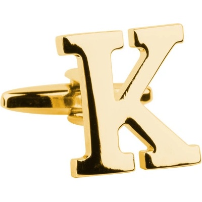 Bubibubi manžetový gombík zlaté písmeno K