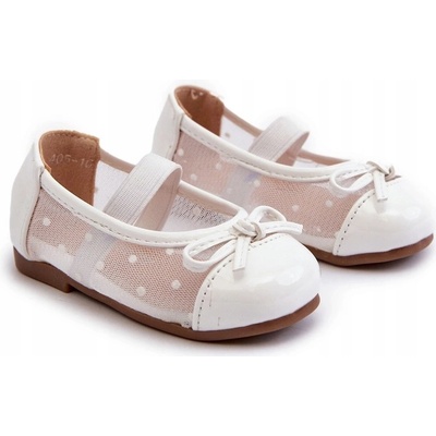 Dětské balerínky s mašličkou bílé
