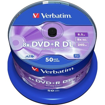 Verbatim DVD+R 8,5GB 8x, 50ks