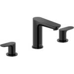 Duravit Wave - Смесител за умивалник с изпускателен клапан „Push-Open, монтаж с 3 отвора, матово черно WA1060005046 (WA1060005046)