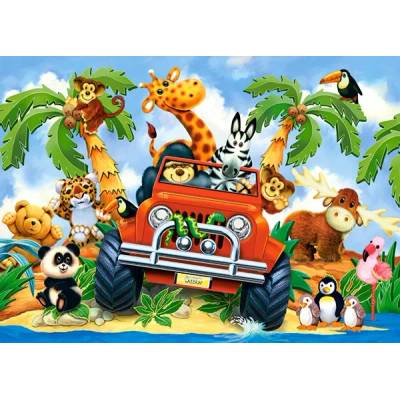 Castorland - Puzzle Softies on safari - 40 - 99 piese