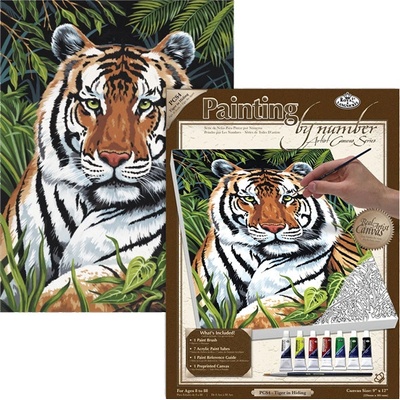 Maľovanie podľa čísiel na plátno Schovaný tiger