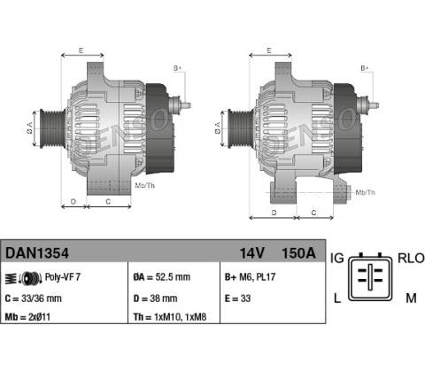 generátor DENSO DAN1354