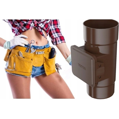 Bryza Lapač lístia s dvierkami pre plastové žľaby Ø 110 mm RAL 8017 hnedý