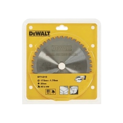 DeWALT DT1210 pilový kotouč 173x20mm 40zubů na řezání kovu