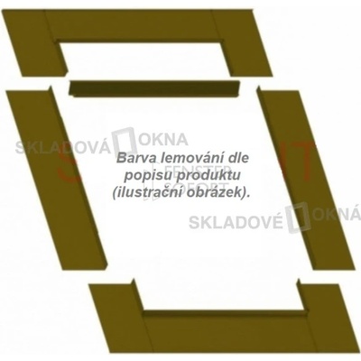 SKLADOVA-OKNA Těsnící lemování na vlnité krytiny 78x98cm