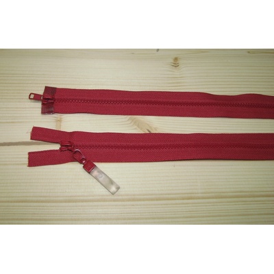 Kostenný zips bordová svetlá 3mm deliteľný obojsmerný 30cm
