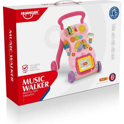 Felyx Toys Huanger Музикална Проходилка с Дъска за Рисуване Розова (1011428F)