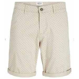 JACK & JONES Къси панталони Jack & Jones JPSTBOWIE SHORTS SA PRINTER MID 12230336 Бежов Размер XL