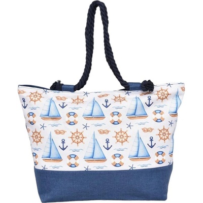 Лятна плажна чанта с корабчета