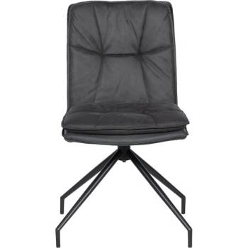 Carmen Трапезен стол Carmen RAMSEY, до 120kg. , дамаска/еко кожа, прахово боядисана метална база, графит (bt-3532090_5)