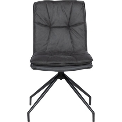 Carmen Трапезен стол Carmen RAMSEY, до 120kg. , дамаска/еко кожа, прахово боядисана метална база, графит (bt-3532090_5)