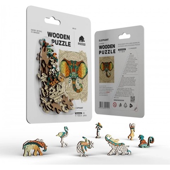PIECEZZ Дървен пъзел Piecezz Puzzle Mini 40 слон (P1415)