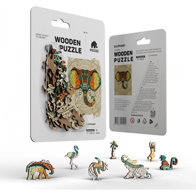 PIECEZZ Дървен пъзел Piecezz Puzzle Mini 40 слон (P1415)