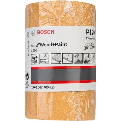 BOSCH Role brusného papíru C470 93 mm, 5 m, 120