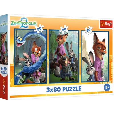 Trefl Zootropolis 2 Zvířecí vyšetřování 3v1 3x80 dielov