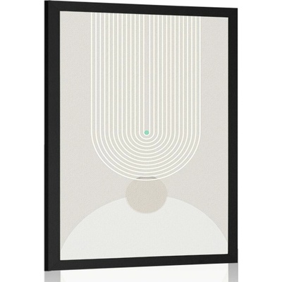 Plakát moderní vzory Mid-Century - 30x45 silver