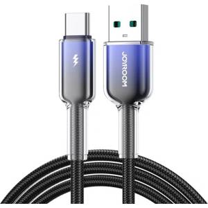 JOYROOM Кабел за данни JOYROOM CRYSTAL-CLEAR USB - Type-C, 120 см, ЧЕРЕН S-A42_U_C_B (S-A42_U_C_B)