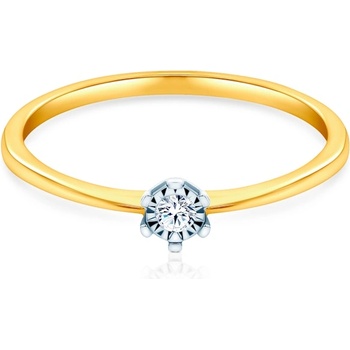 SAVICKI Годежен пръстен savicki: двуцветно злато, диамант