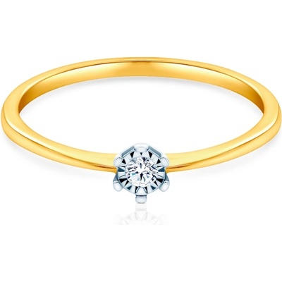 SAVICKI Годежен пръстен savicki: двуцветно злато, диамант