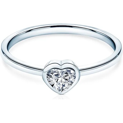 SAVICKI Годежен пръстен Pure: бяло злато, диамант с шлифовка