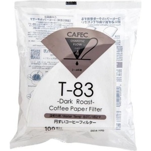 CAFEC Размер на хартиените филтри Cafec Dark Roast. 02, 100 бр. (DC4-100W)