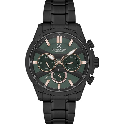 Daniel Klein DK. 1.13793-3 - Мъжки часовник, Exclusive, Кварцов, 44mm, 5 ATM, Зелен