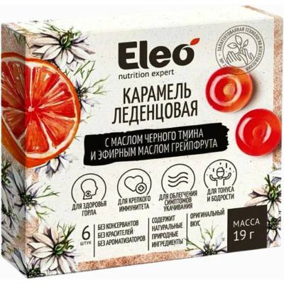 ELEO Karamelové bonbony s grapefruitem a olejem z černuchy seté 6 x 19 g