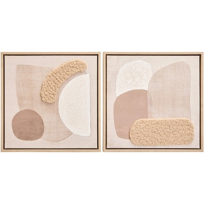 Premier Housewares 3D картини в комплект 2 бр. с включена рамка/върху платно 40x40 cm Astratto - Premier Housewares (5521153)