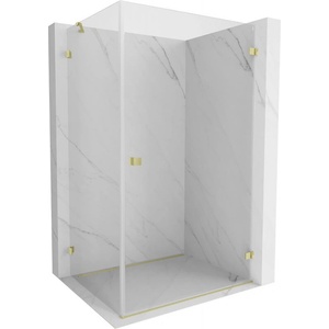 Mexen Lunar-B душ кабина врата дясна 90 x 80 см, прозрачна, златна матова - 832-090-080-55-00-P (832-090-080-55-00-P)