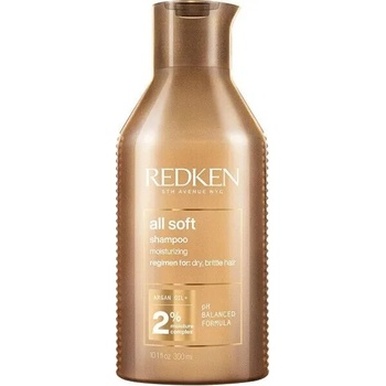 Redken All Soft šampon pro suché a lámavé vlasy s arganovým olejem 300 ml