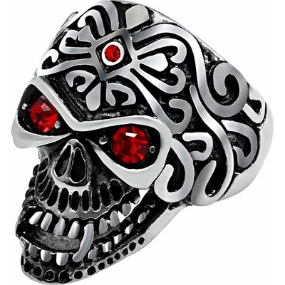 Nefertitis Pánský ocelový prsten Lebka NF55429