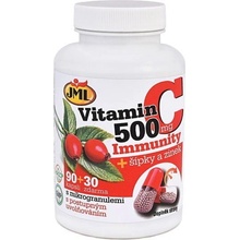 JML Vitamín C-500 mg Immunity + šípky a zinek 120 kapsli