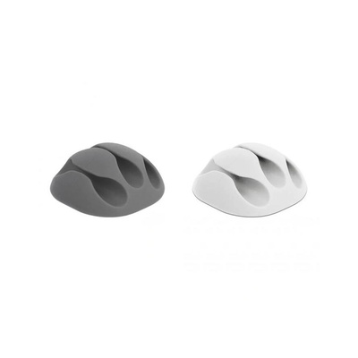 Delock Органайзер за кабели, 6 бр, сиво/бяло (18297)