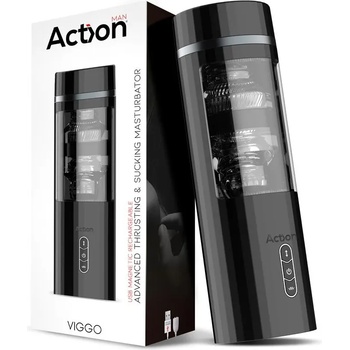 Image 1 of Action Viggo Advanced Masturbator Up and Down and Sucking Black