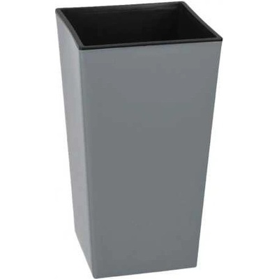 Plastkon Elise 25 Vysoký samozavlažovací květináč 25 x 25 x 47 cm šedý lesk