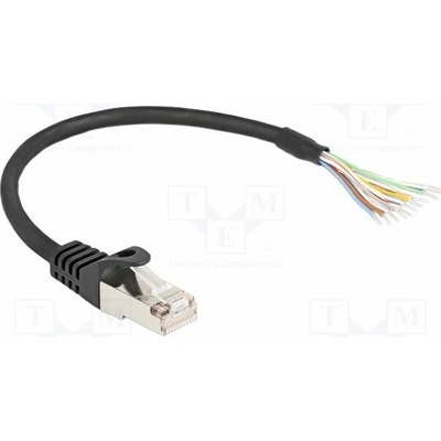 Delock 80203 Patch S/FTP RJ50 vidlice 0,25m černý