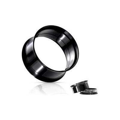 Šperky4U šroubovací ocelový tunel do ucha TN01080K-06 černý