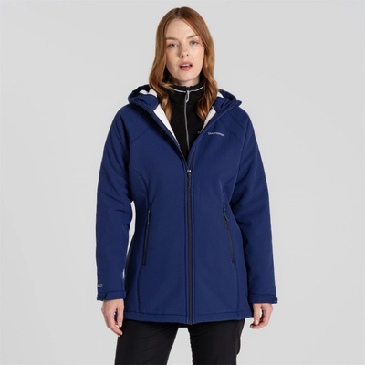 Craghoppers Поларено яке Craghoppers Women's Gwen Waterproof Fleece Lined Long Softshell Jacket - Indigo Blue