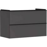 Hansgrohe Xelu Q - Шкафче за умивалник, 63x98x50 см, 2 чекмеджета, матово сиво/матово черно 54032670 (54032670)