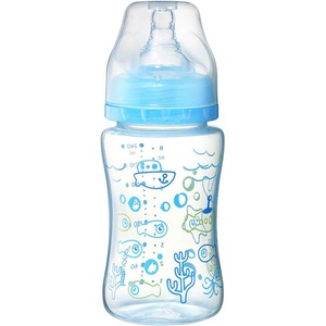 BabyOno Шише с широко гърло Babyono - Антиколик, 240 ml, синьо (8270113) - ozone