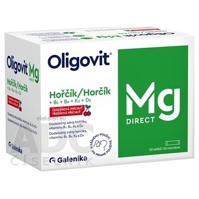 Galenika Oligovit Mg Direct s čerešňovou príchuťou 50 vrecúšok