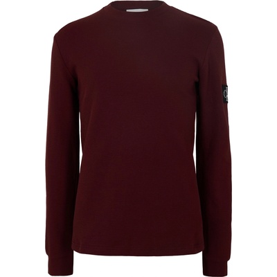Calvin Klein Jeans Фланелка с дълъг ръкав Calvin Klein Jeans Waffle Long Sleeve Top - Mocha Moment